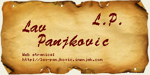 Lav Panjković vizit kartica